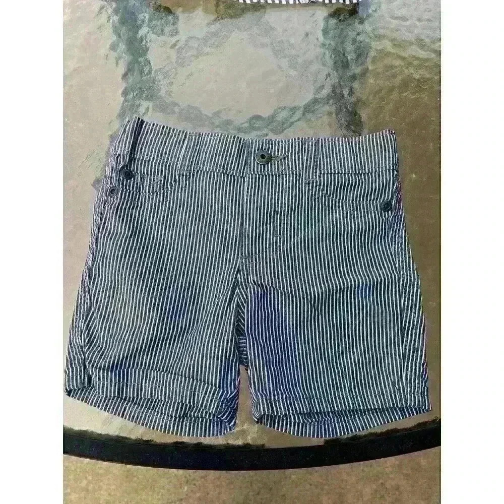 Baby Wrangler blue/white stripe‎ shorts  12 months
